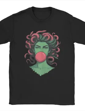 Medusa Bubblegum Mythological Snake Hair T-Shirt Summer Cotton T-Shirts For Men Fashion Design Tee Shirt Short Sleeve Tees - Aliexpress - FashionsVida