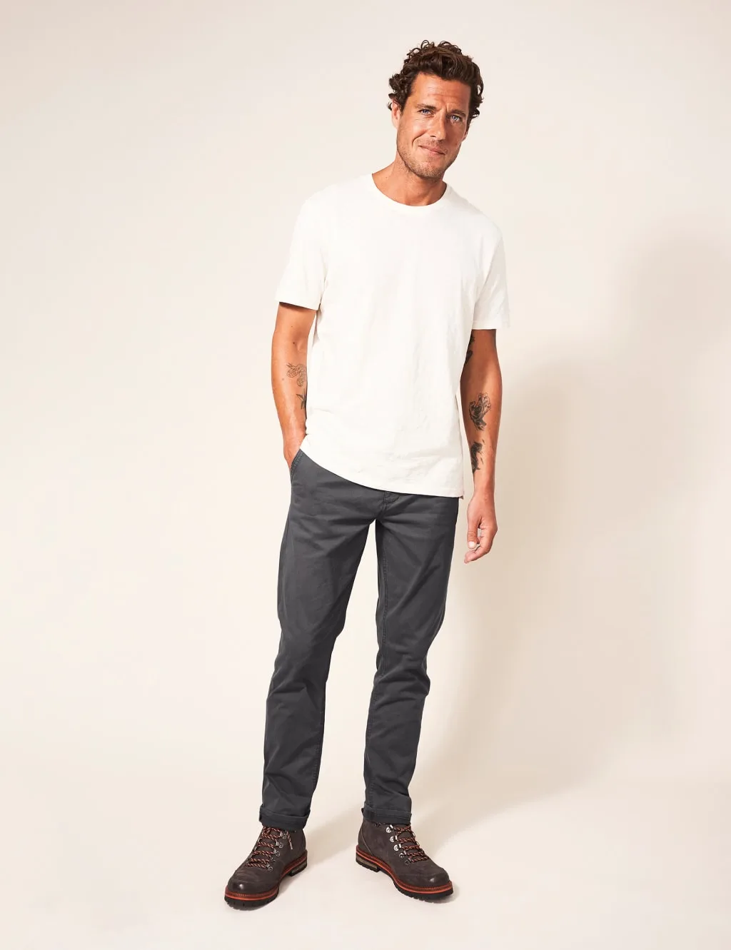 Regular Fit Chinos Grey male - White stuff - FashionsVida