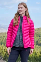 Seasons' Womens Padded Jacket Water Resistant Insulated Winter Coat Pink Polyamide - Size 24 Uk