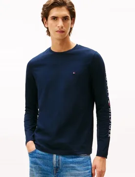Camiseta de caballero de manga larga lisa - Tommy Hilfiger - FashionsVida
