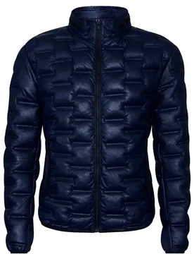 Mens Puffer Quilted Bomber Jacket - Recife - Navy - Size X-Large - Infinity Leather - FashionsVida