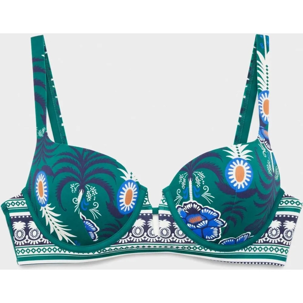 Top bikini capacidad con aro y escote en forma de v - Gisela - FashionsVida