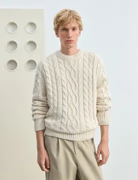 Jersey cuello redondo aranés de hombre - Green Coast - FashionsVida