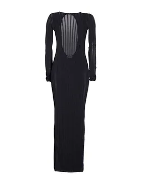 Vestido largo Mujer Negro 38 Mujer - The Attico - FashionsVida