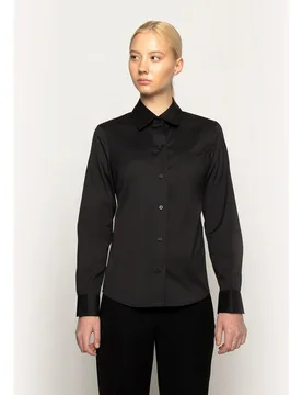 Camisa de mujer básica de manga larga - Mirto - FashionsVida