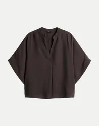 Oversized geschnittene Cape Bluse Fenella Braun 36