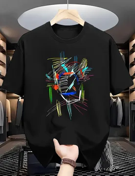 Abstract Art Printed T-Shirt 100% Cotton O-Neck Short Sleeve Summer Casual Mens T-shirt Streetwear - Aliexpress - FashionsVida