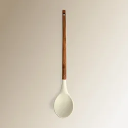 Cuchara de silicona y madera de acacia
