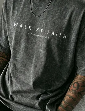 Camiseta de hombre con estampado vintage, estampado versátil, tejido de punto transpirable, adecuada para uso diario M - Shein - FashionsVida