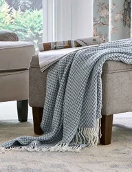 Laura Ashley Arya Throw Blue Mix