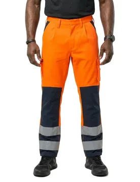 Pantalon De Travail Safe Compete 07179 Hi-Vis Orange / Navy 49 - MASCOT - FashionsVida