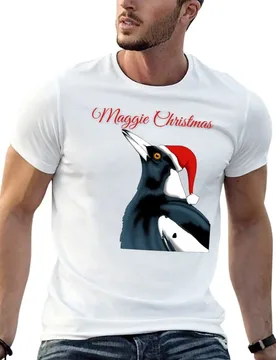 Maggie Christmas' Magpie Christmas Art T-Shirt t shirt for man t shirts for man pack white t shirt man luxury T-shirt - Aliexpress - FashionsVida