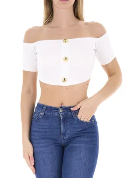 Top scollo bardot BIANCO 38 - Elisabetta Franchi - FashionsVida