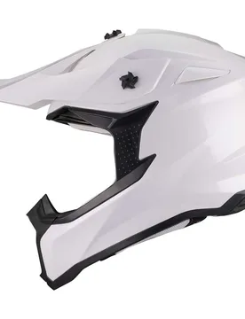 Casco Moto Cross Enduro Mt Helmet FALCON S PURE A0 Bianco Lu taglia S - MT Helmets - FashionsVida