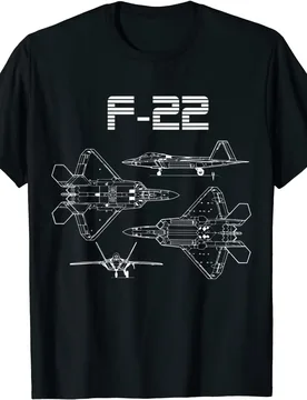 F-22 Fighter Plane Warbird Blueprint Schematics Diagram T-Shirt Short Sleeve Casual 100% Cotton O-Neck Summer Tees - Aliexpress - FashionsVida