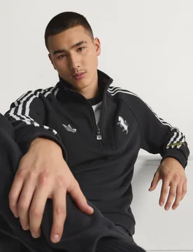 Top Originals Half Zip Juventus FC L Black - Adidas - FashionsVida