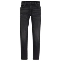 Mens Slim Fit Five Pocket Design Jeans In Charcoal - Grey - Size 31w/34l