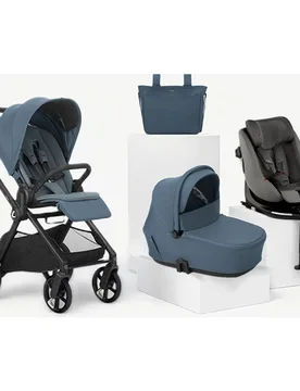 Trío Muum 5 azul + capazo Sleep + silla auto Kombifix gris - Jané - FashionsVida
