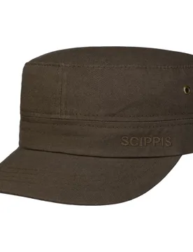 Colombo Army Cap by - brown - Female - Size: L/XL (58-61 cm) - Scippis - FashionsVida