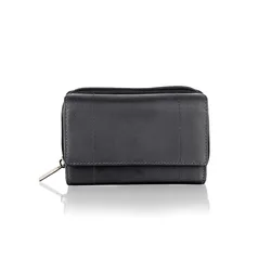 Womens Genuine Sturdy Leather Purse Card Holder Wallet By - Black - One Size