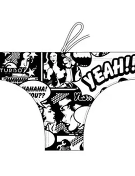 Yeah Comic Swimming Brief Multicolor L Men - TURBO - FashionsVida