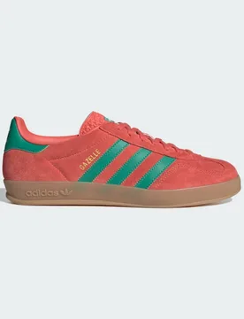 Unisex Gazelle Indoor Shoes - Red Leather - Size Uk 7.5 - adidas Originals - FashionsVida