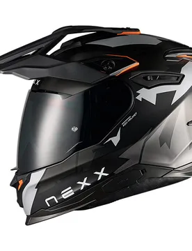 Casco Moto Adventure V.Traveler PRIMAL Nero Grigio taglia S - Nexx - FashionsVida