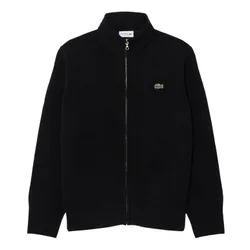 Wool Zip-Up Sweater Black XXL Herren