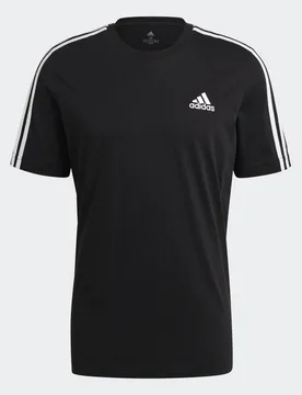 T-shirt Essentials 3-Stripes S Black / White - Adidas - FashionsVida