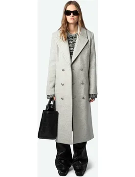 Zadig & Voltaire - Abrigo de paño Violet de mujer liso de lana - Zadig & Voltaire - FashionsVida