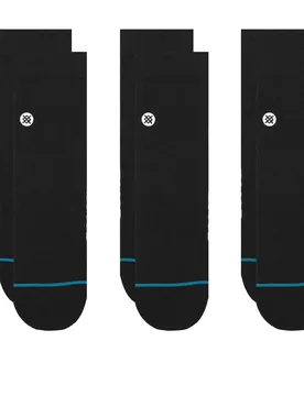 Chaussettes Courtes Icon Quarter 3 Paires Black EU 38-42 - Stance - FashionsVida