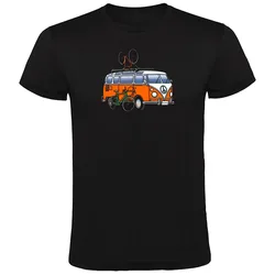 Maglietta A Maniche Corte Hippie Van Bike Black