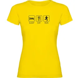 Maglietta A Maniche Corte Sleep Eat And Run Yellow 2XL