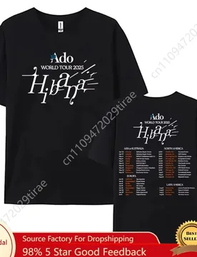 Hot Sale Ado WORLD TOUR 2025 Hibana Tshirt Cotton Short Sleeve T-shirt Japan Style Fashion Print Clothing Women Men Summer Tee - Aliexpress - FashionsVida
