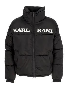 Piumino Donna W Retro Essential Puffer Jacket Black - Karl kani - FashionsVida
