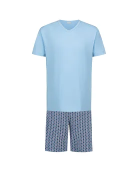 Pyjama dream blue hellblau S Herren - Mey - FashionsVida