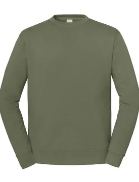 Unisex Mens Iconic Premium Set-In Sweatshirt (Classic Olive) - Green - Size Large - Fruit of the loom - FashionsVida