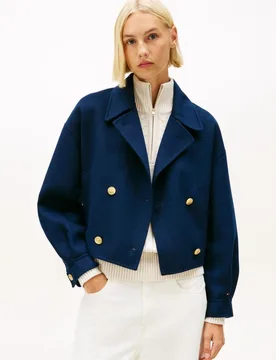 Abrigo corto de mujer cruzado - Tommy Hilfiger - FashionsVida