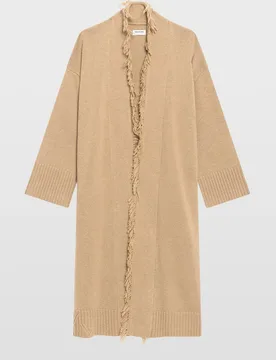 Zadig & Voltaire - Cárdigan de punto de mujer largo con flecos - Zadig & Voltaire - FashionsVida