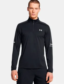 T-shirt à Manches Longues Avec Demi-zip Tech Utility Black / Black / White XS - Under armour - FashionsVida