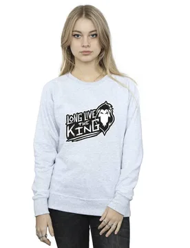 Women's The Lion King The King Sweatshirt in Grey Size: Small - Grey - Size: S - Disney - FashionsVida