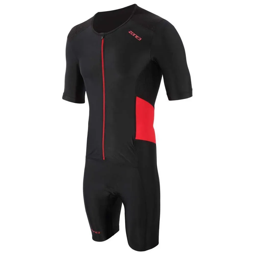 Trisuit A Maniche Corte Activate Black / Red 2XL - Zone3 - FashionsVida