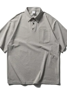 Summer New Simple Solid Short Sleeve Polo Shirt T-shirt for Men Japanese Korean Fashion Casual Loose T-shirt Men Clothing - Aliexpress - FashionsVida