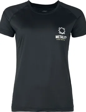 T-Shirt - Damen Sports-T - S bis XXL - für Damen - Größe S - schwarz - Lizenziertes Merchandise! - Frauen - female - Metality - FashionsVida