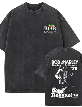 Washed Vintage Reggae Bob Marley Graphic T-shirt Men Women Clothing Casual Cotton Retro T Shirt Men's Rock Oversized Streetwear - Aliexpress - FashionsVida