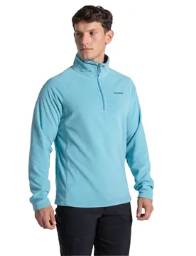 Mens Corey Vi Half Zip Fleece Top (Saltpool) - Light Blue - Size 3xl - Craghoppers - FashionsVida