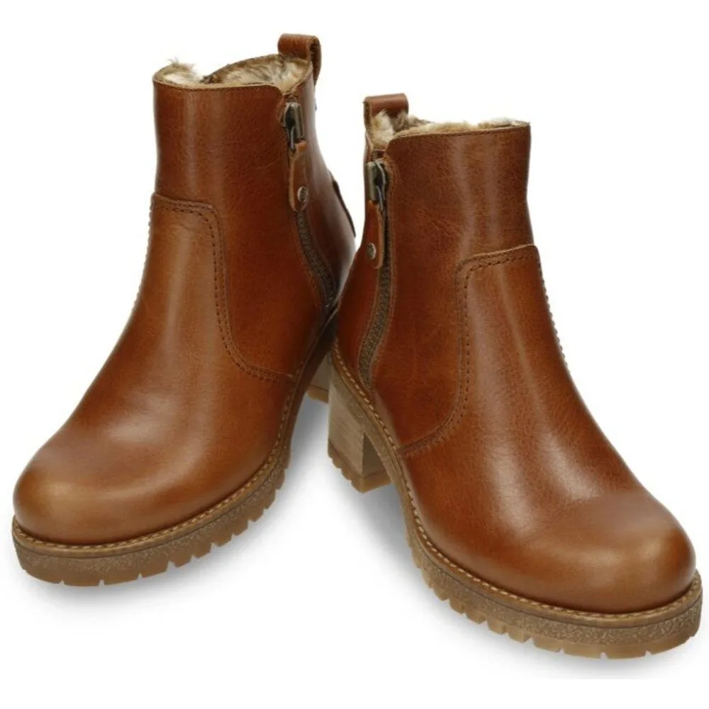 Botines en piel con forro de pelo sintético - Panama Jack - FashionsVida
