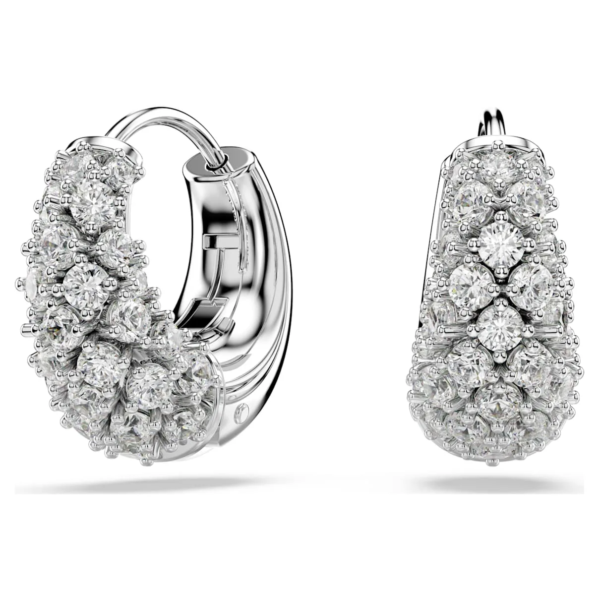 Orecchini Sublima, Bianchi, Placcato rodio OS - Swarovski - FashionsVida