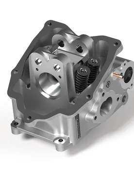 Testa V4 Head 74-75,5 In Alluminio Ad H2o Per Maxiscooter Da 200 A 300 Cc Vespa Gtv 125 4t Lc (Leader) - Malossi - FashionsVida