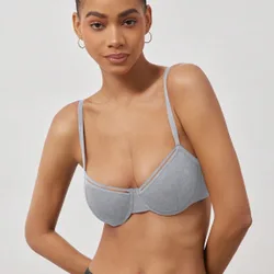 Pieza Sujetador inalámbrico de unicolor cómodo de moda para mujer, lencería versátil y sexy sin espalda 85C